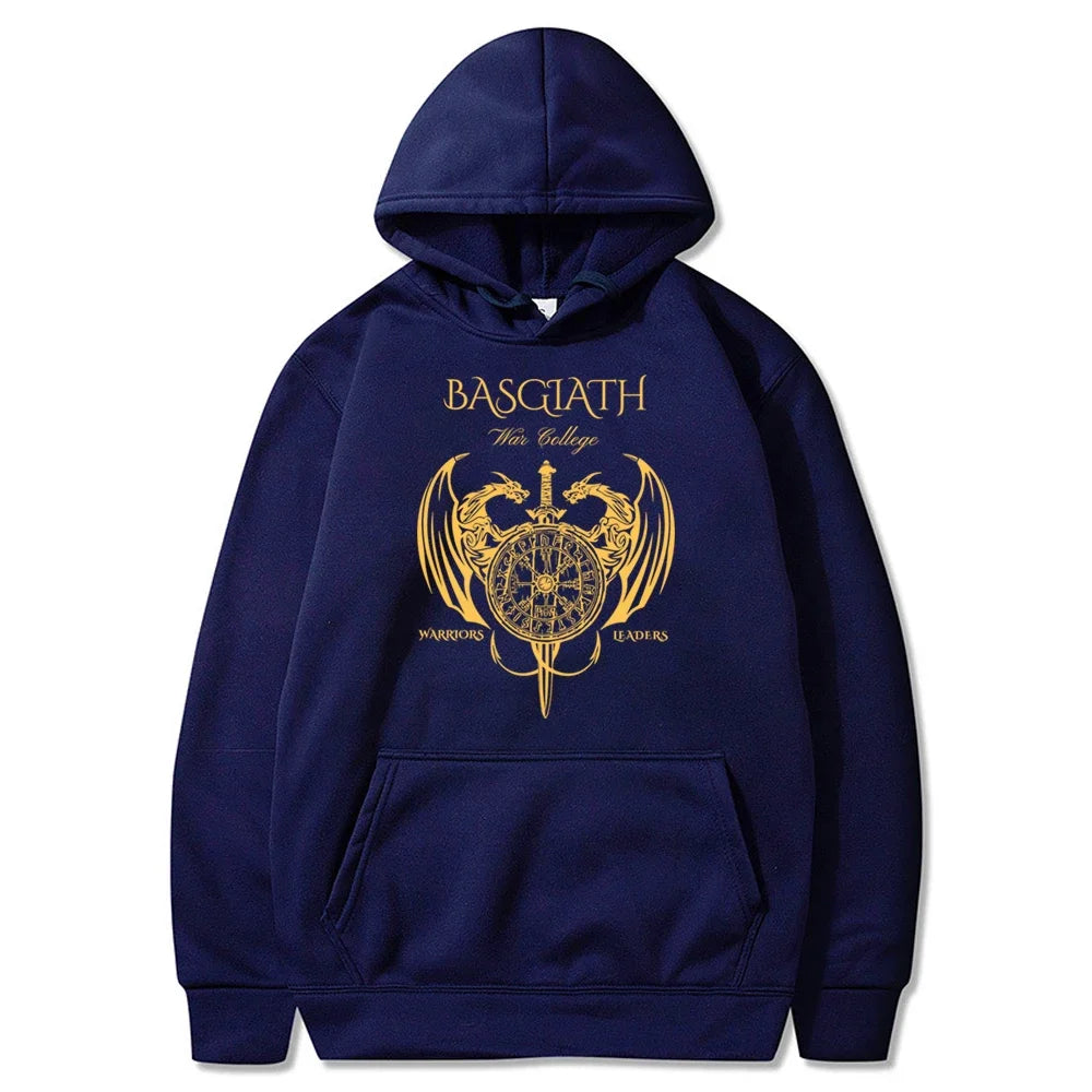 Basgiath War College Hoodie Fourth Wing Dragon Rebecca Yoros Hooded Sweatshirt Sarah J Mass Merch Cool Dragon Hoodies Fans Gift