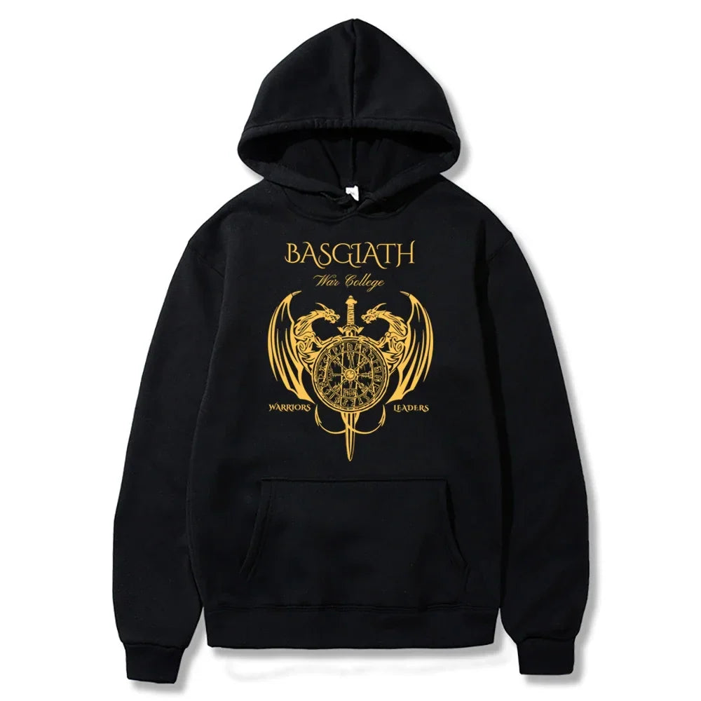 Basgiath War College Hoodie Fourth Wing Dragon Rebecca Yoros Hooded Sweatshirt Sarah J Mass Merch Cool Dragon Hoodies Fans Gift