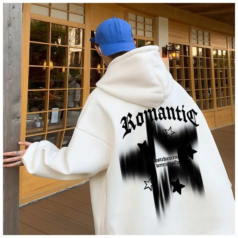 2024 Autumn and Winter New Casual Loose Trendy Versatile Heavy Weight American Hoodie