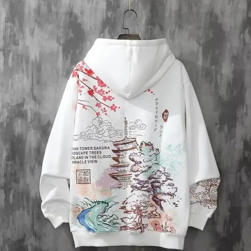 2023 Spring and Autumn Chinese Couple Hoodie Harajuku Style Men's Sweatshirt Loose Hoodie Fashion Hip Hop Student Hoodie Men