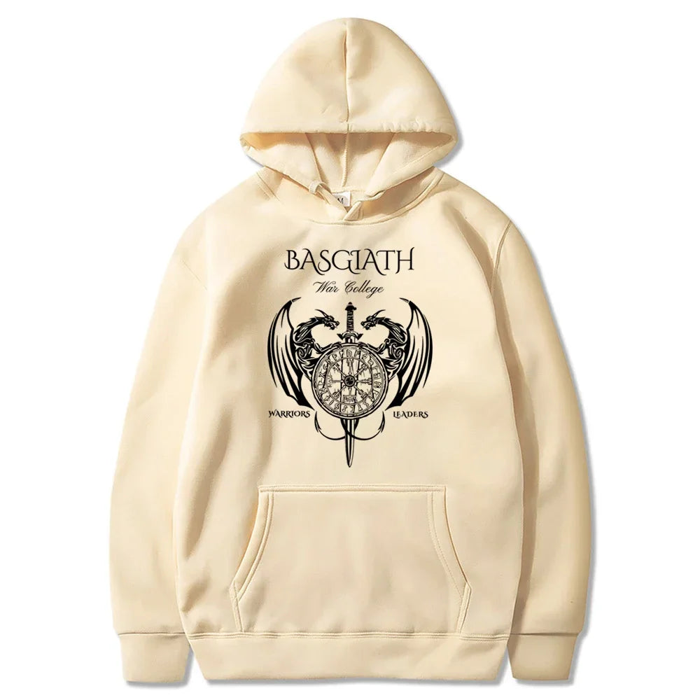 Basgiath War College Hoodie Fourth Wing Dragon Rebecca Yoros Hooded Sweatshirt Sarah J Mass Merch Cool Dragon Hoodies Fans Gift