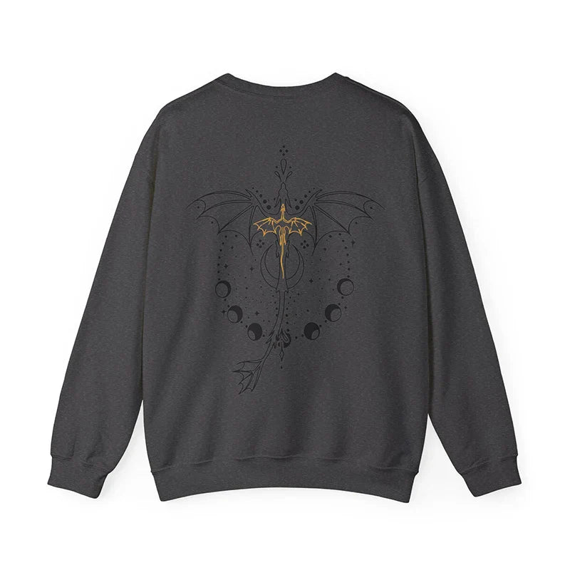 Fourth Wing Basgiath War College Women Sweatshirt Back Printed Long Sleeve Hoodies  Dragon Rebecca Yoros Clothes Vintage Tops